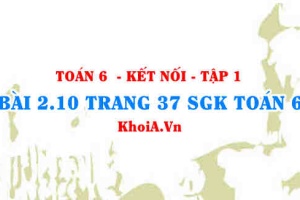Bài 2.10 trang 37 SGK Toán 6 tập 1 Kết nối tri thức